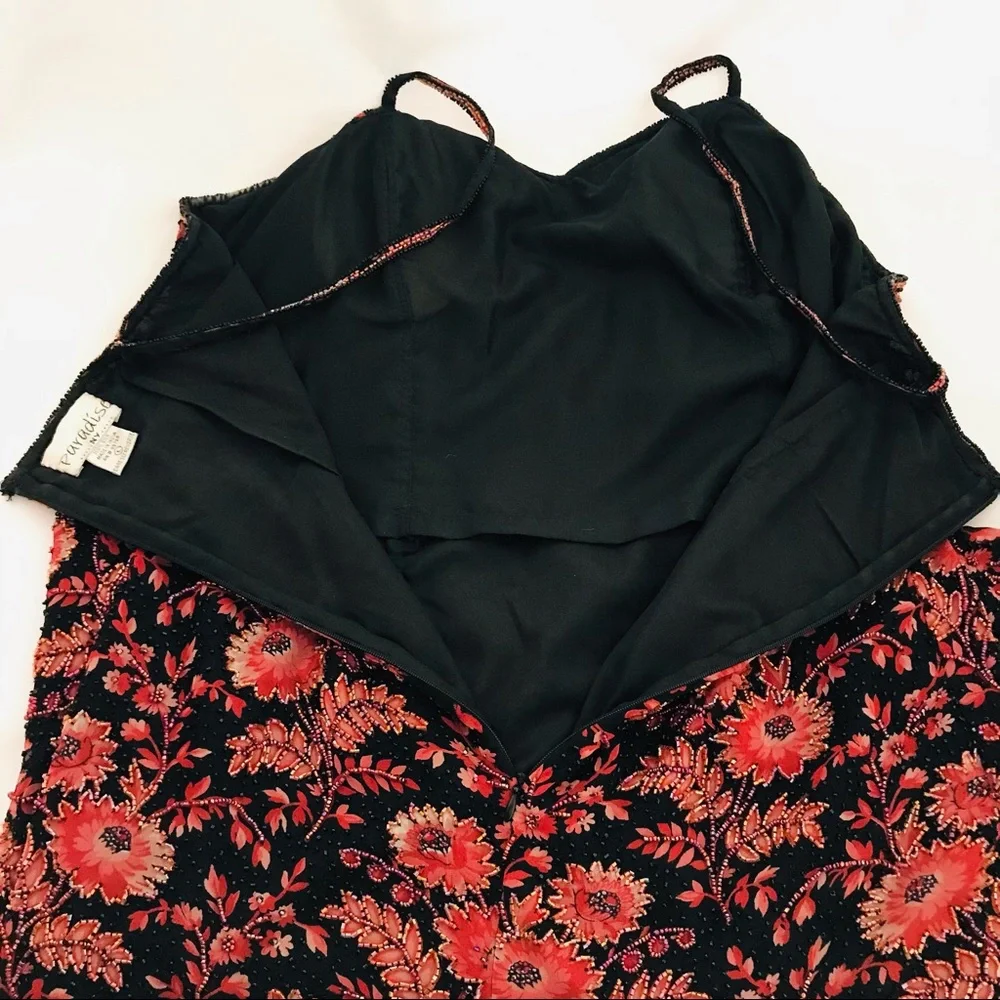 Silk Dress~Stunning & Beaded / Paradise..NY. / Host Pick - Picture 12 of 16